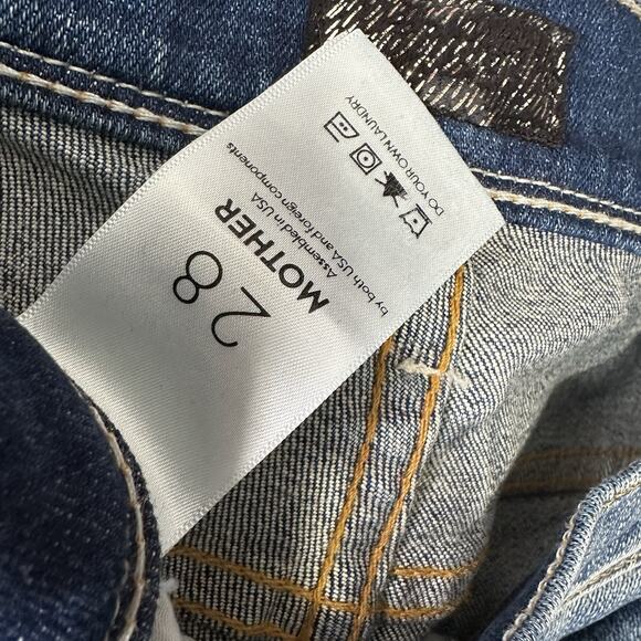MOTHER Denim Jeans The Cruiser in Rought It Up Size 28 Boot Flare - Picture 6 of 7
